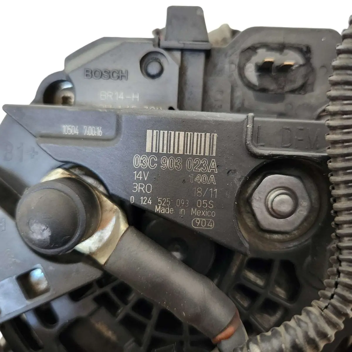 Used 03C903023a Original Vag Alternator For Vw Audi Seat 1.4 Tsi - Oem 1