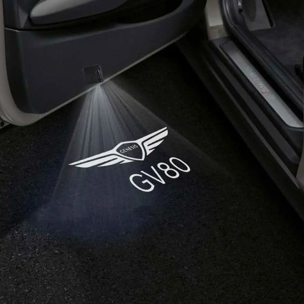 Genesis Gv80 Door Stick On Puddle Lights Multiple Designs 2021-2026 1