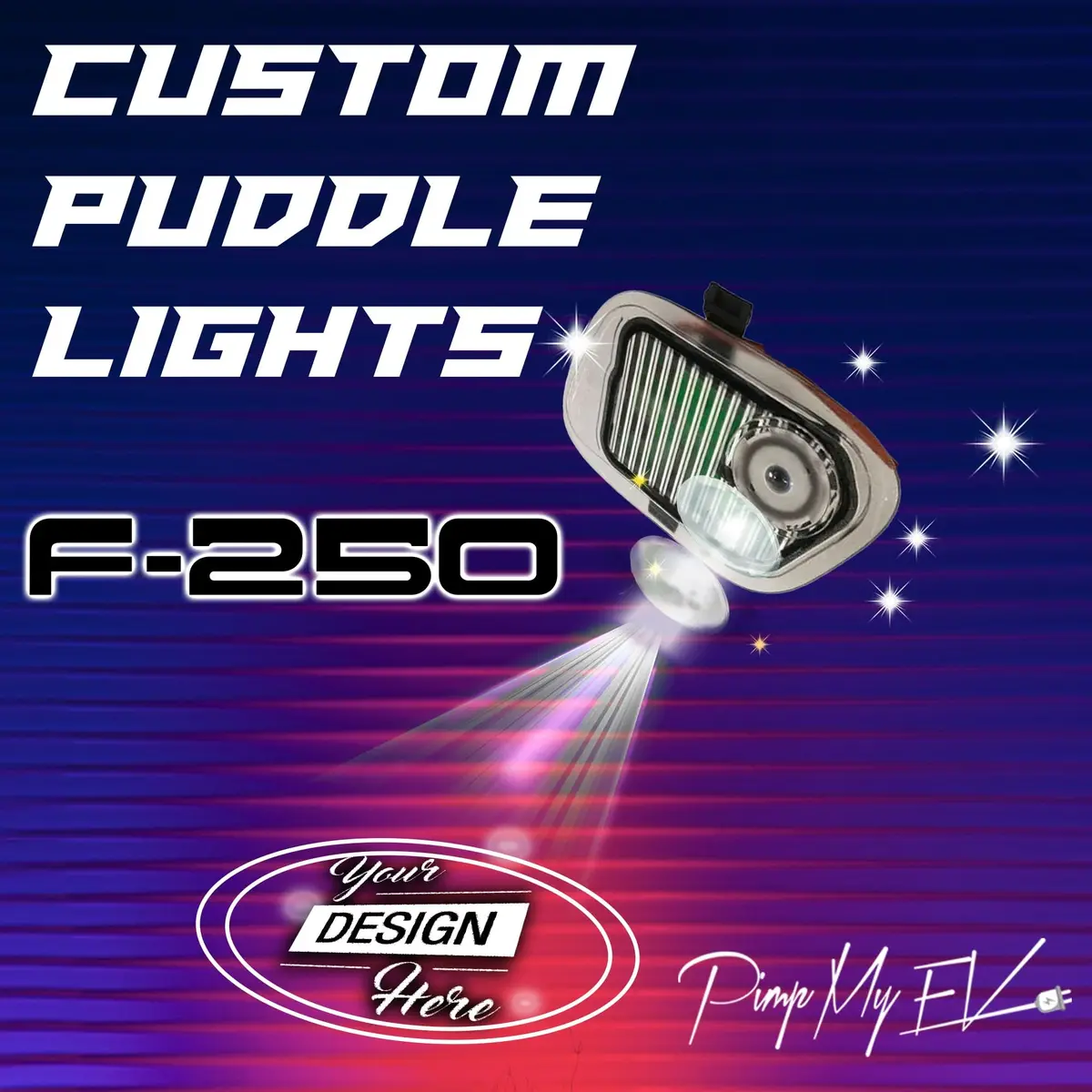 Custom Led Side Mirror Projector Puddle Approach Lights For Ford F250  2017-2026 1