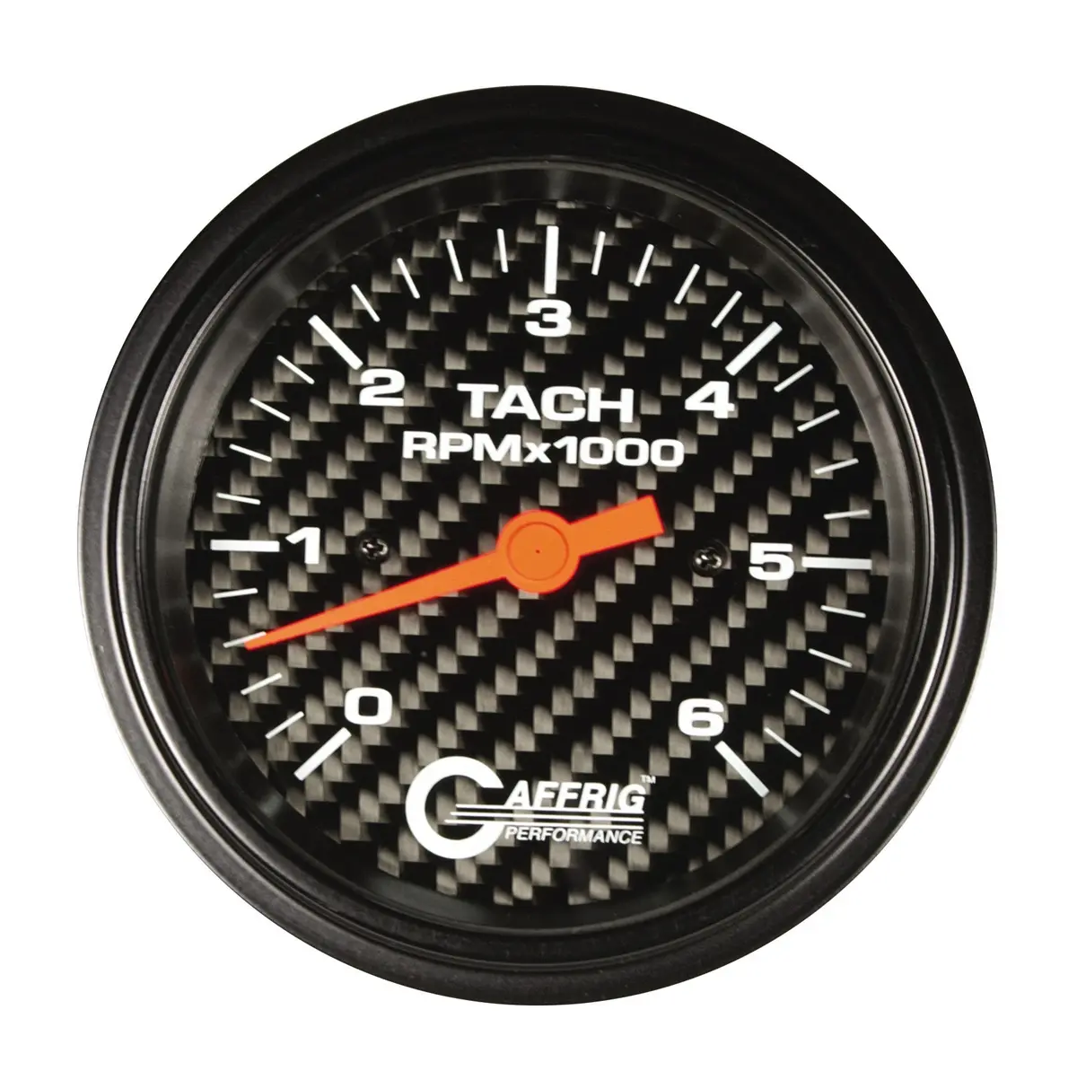 Gaffrig Part #4253 3 3/8 Inch Electric Tachometer Marine Boat Gauge 0-6000 Rpm Carbon Fiber 1