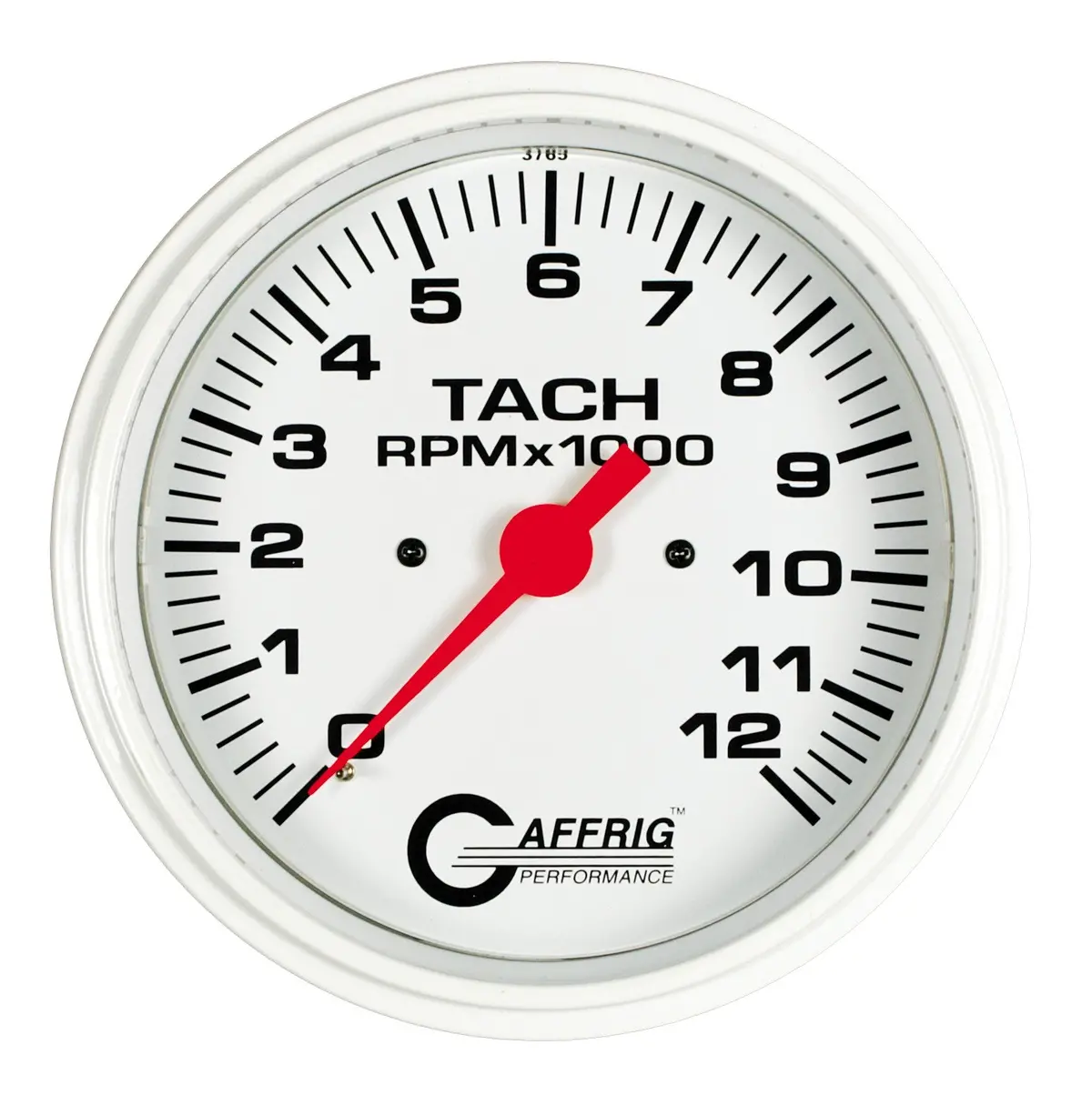 Gaffrig Part #10022 4 5/8 Inch Electric Tachometer Gauge 0-12000 Rpm White 1