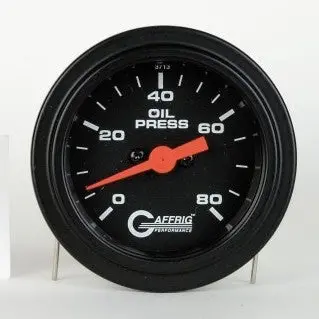 Gaffrig Part #5018 2 Inch Electric Oil Pressure Marine Boat Gauge 0-80 Psi Black 1