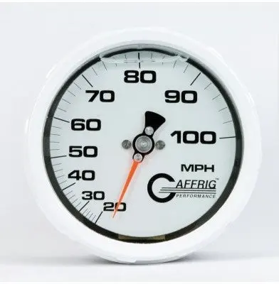 Gaffrig Part #4622 4 Inch 100 Mph Liquid Filled White Speedometer Marine Boat Gauge Kit 1