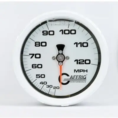 Gaffrig Part #4624 4 Inch 120 Mph Liquid Filled White Speedometer Gauge Kit 1