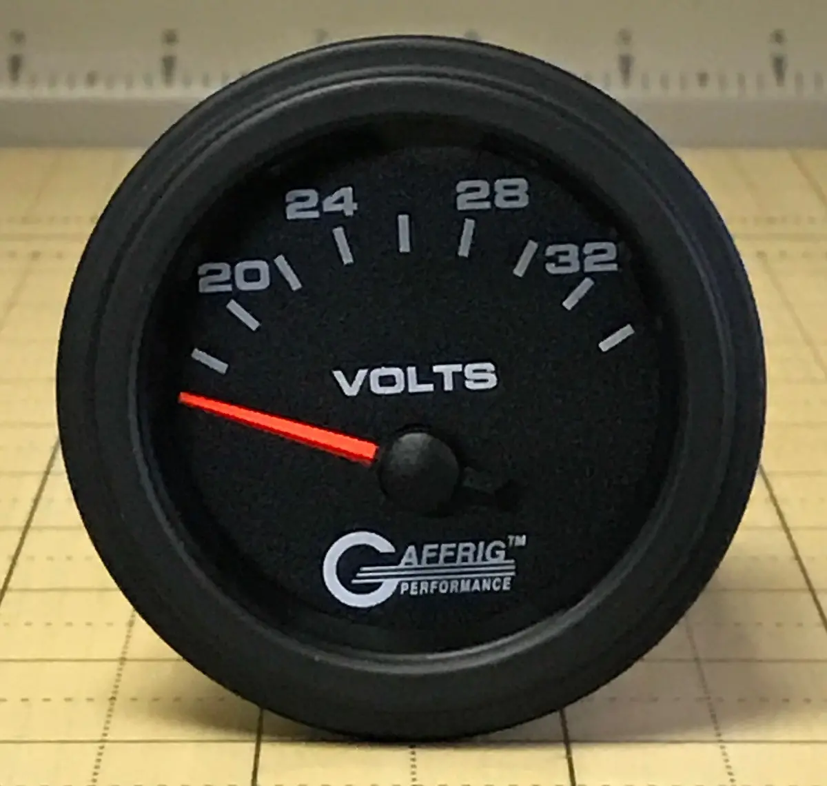 Gaffrig Part #5036 2 Inch Electric Voltmeter Marine Boat Gauge 16-32 Volt Black 1