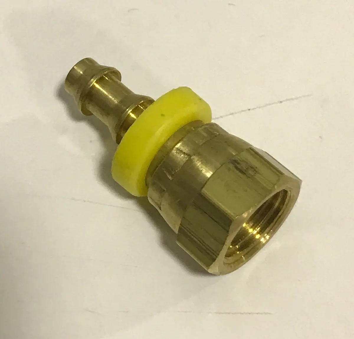 Gaffrig Part #7033 Speedo Fitting 4 An Hose Fitting - 1/4-18 Npt Female Brass Swivel 1