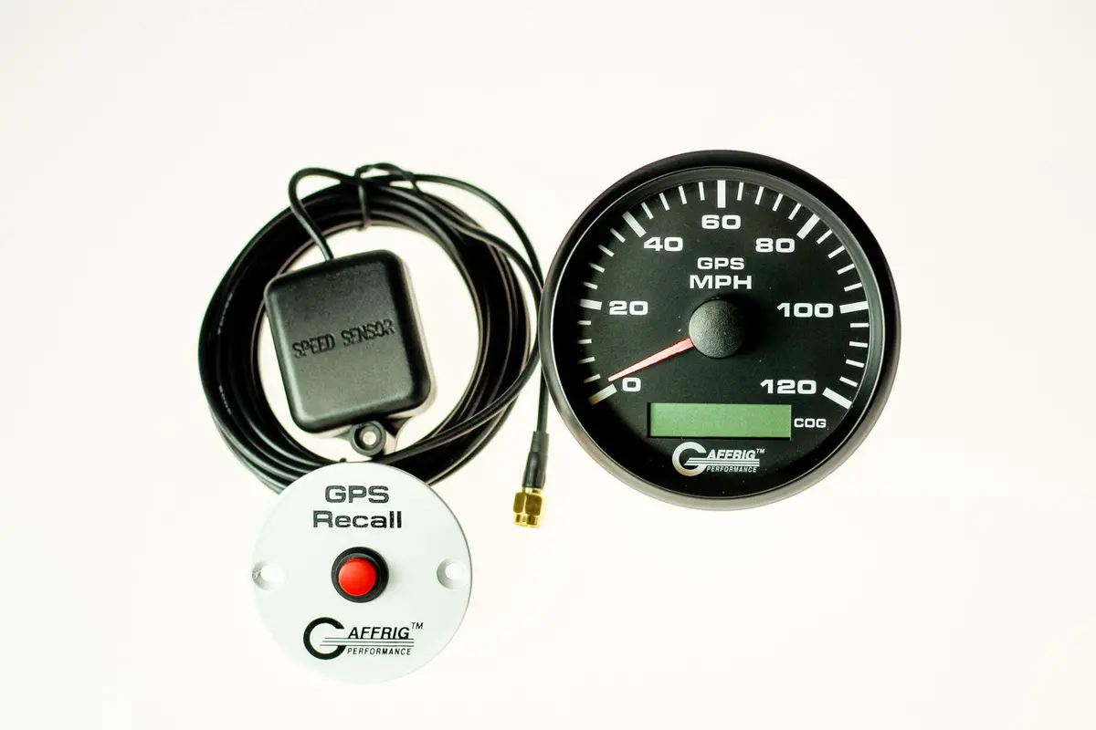 Gaffrig Part #184024 3 3/8 Inch Gps Analog 120 Mph Speedometer Gauge Kit Black 1