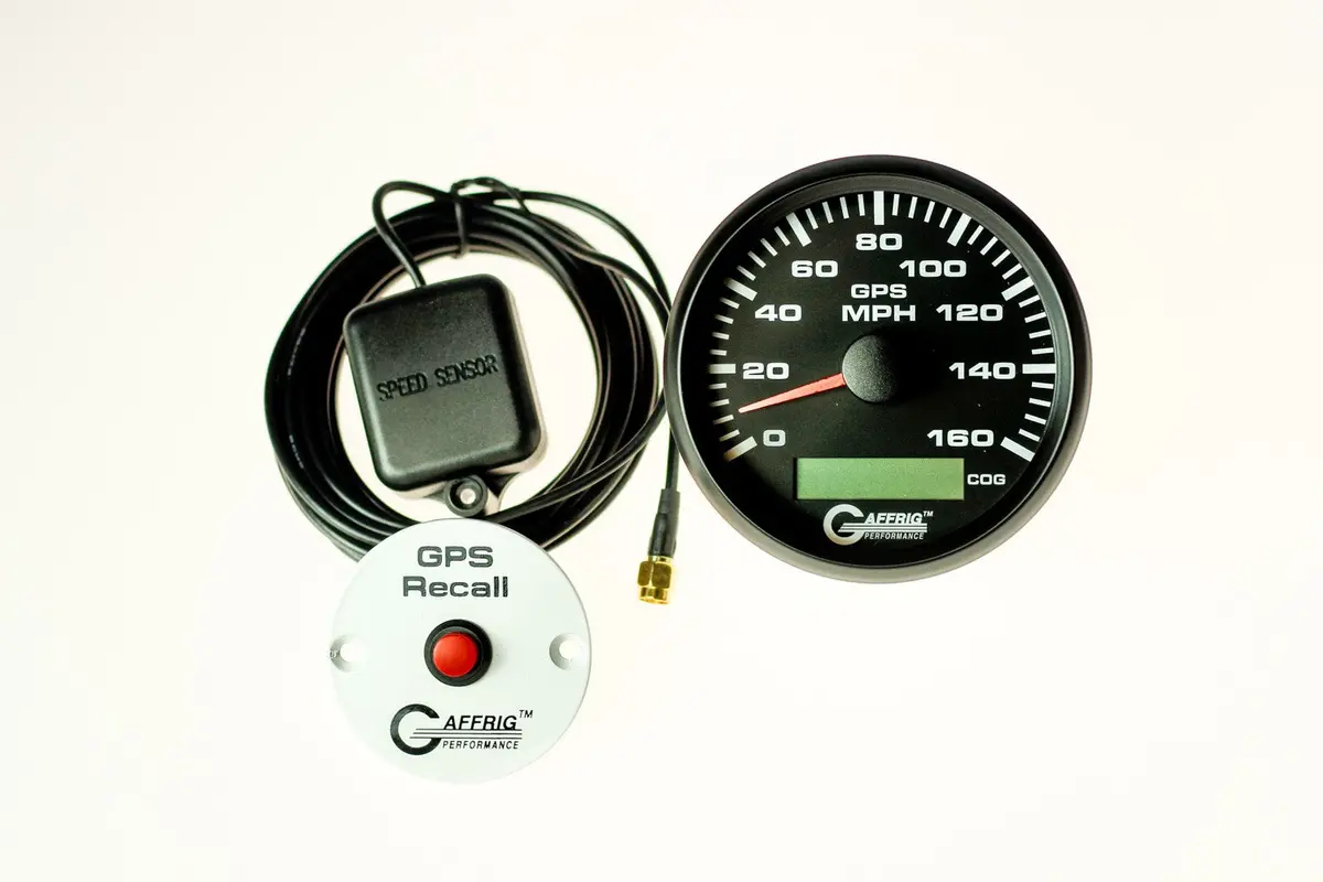Gaffrig Part #184027 3 3/8 Inch Gps Analog 160 Mph Speedometer Gauge Kit Black 9