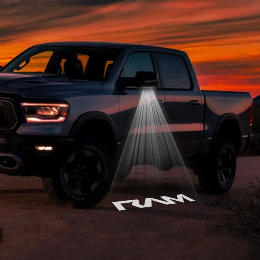 Ram 2500 3Rd/4Th/5Th Gen Premium Side Wing Mirror Puddle Lights Multiple Designs 2003-2026 1