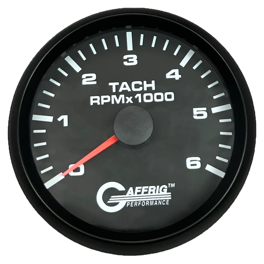 Gaffrig Part #184252 3 3/8 Inch Electric Tachometer Marine Boat Gauge 0-6000 Rpm Black 9