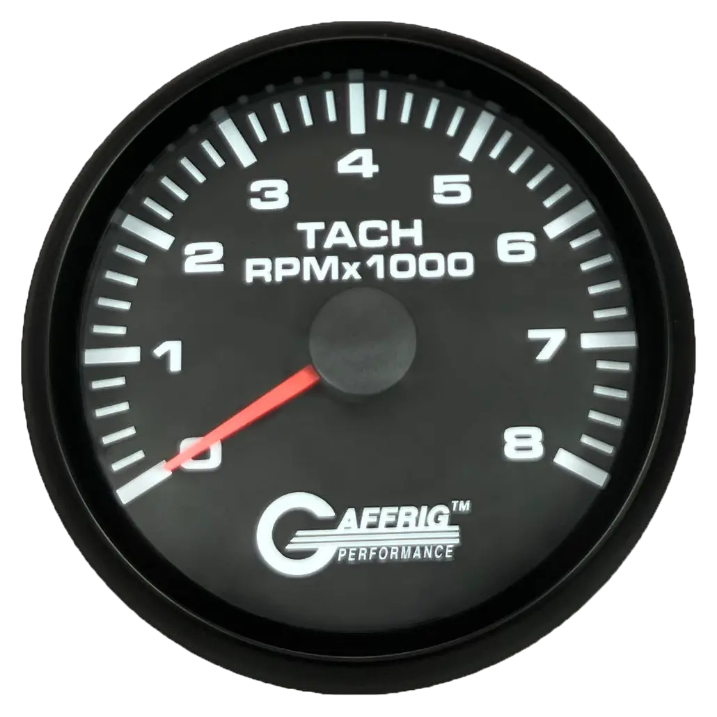 Gaffrig Part #184254 3 3/8 Inch Electric Tachometer Marine Boat Gauge 0-8000 Rpm Black 9
