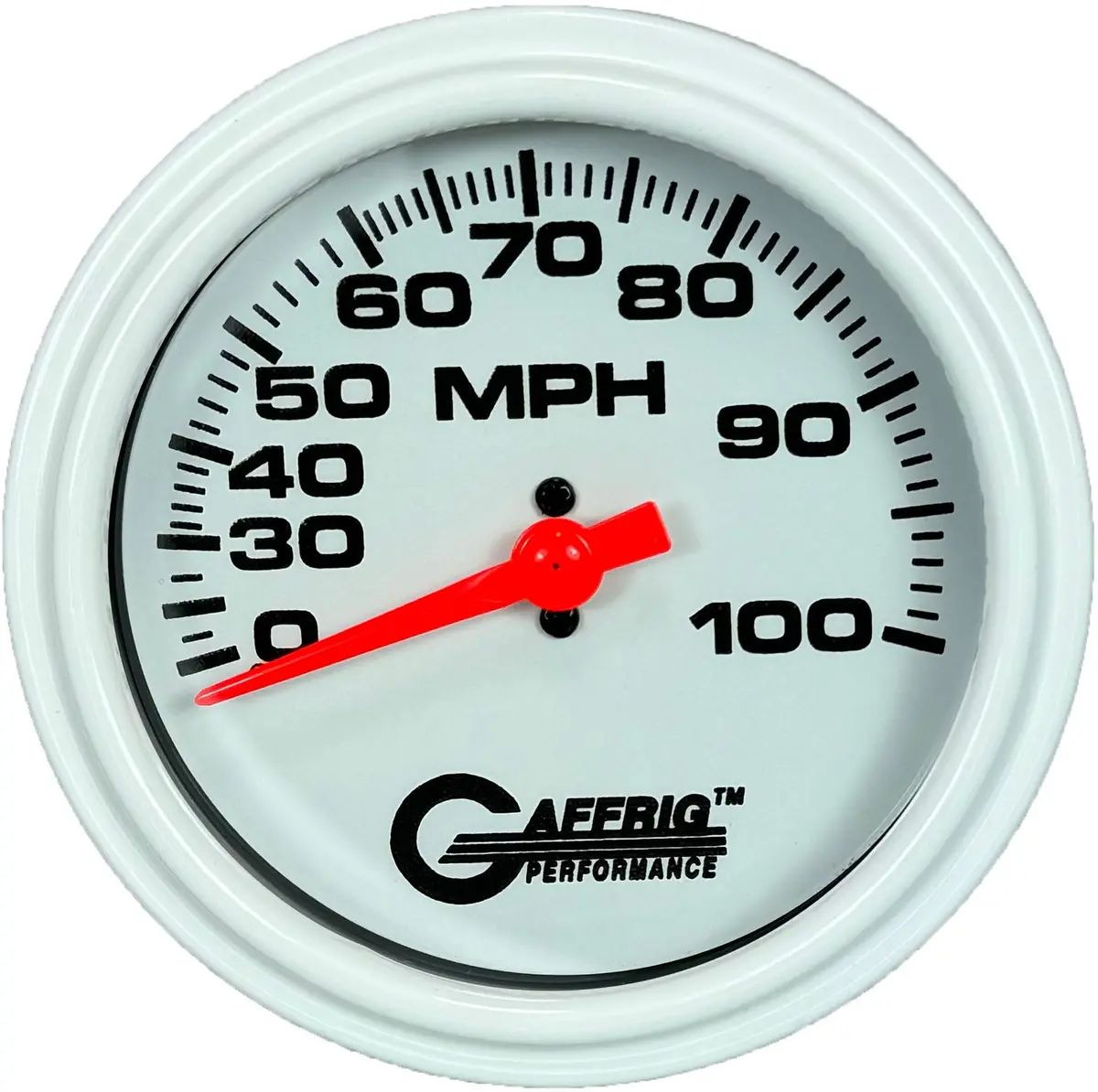 Gaffrig Part #194506 3 3/8 Inch Mechanical Dry Speedometer Marine Boat Gauge 100 Mph White - Head Only 13