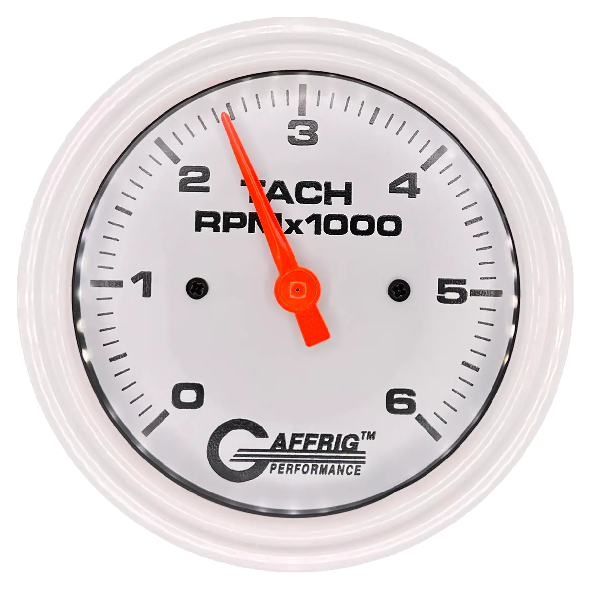 Gaffrig Part #194752 3 3/8 Inch Electric Tachometer Gauge 0-6000 Rpm White 13