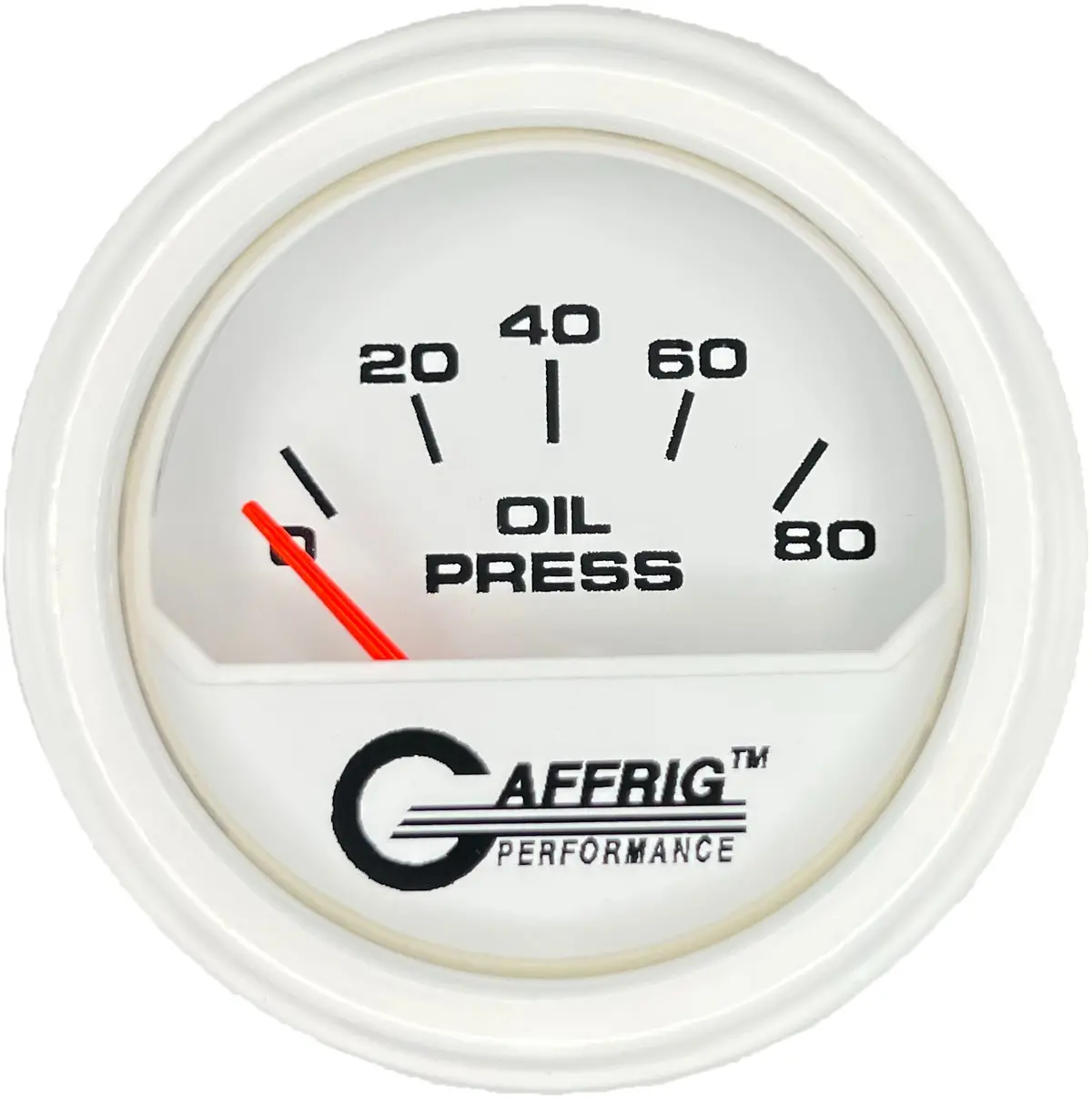 Gaffrig Part #195516 2 Inch Electric Oil Pressure Marine Boat Gauge 0-80 Psi White 13