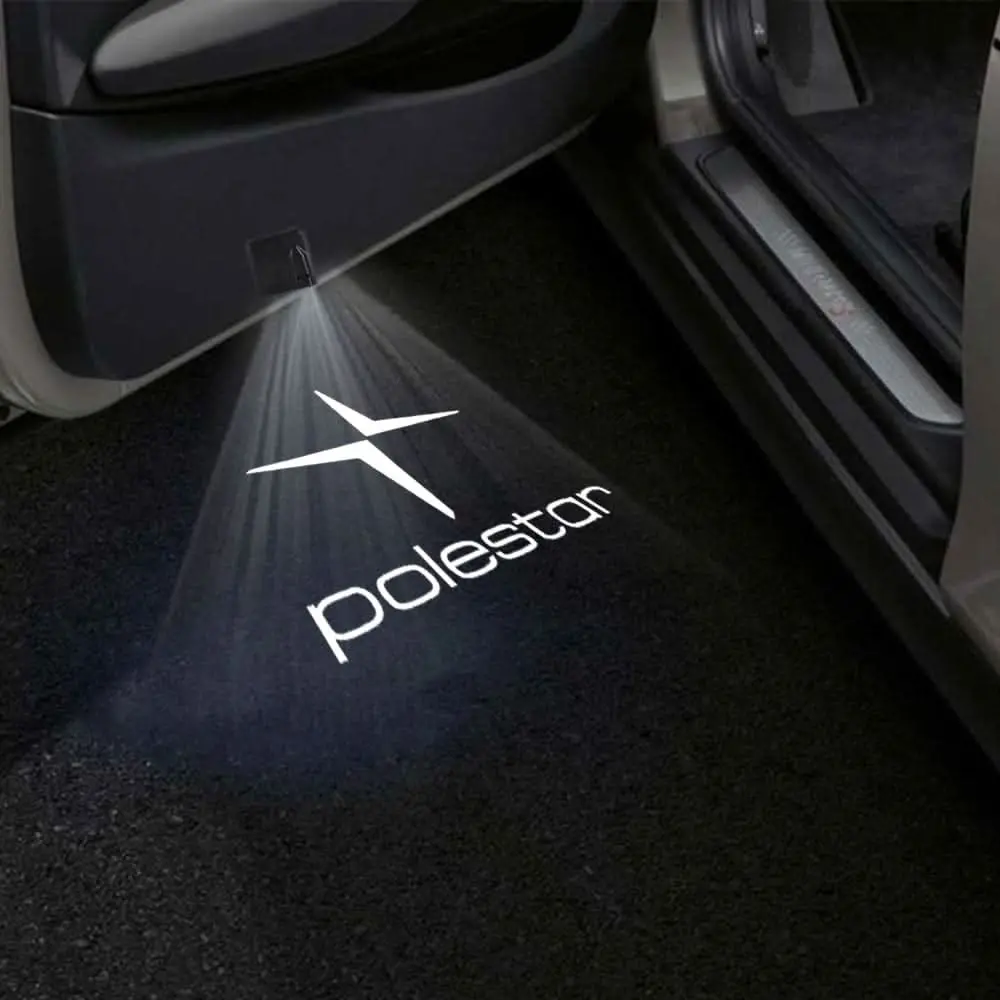 Polestar 4 Door Stick On Puddle Lights Multiple Designs 2024-2025 1