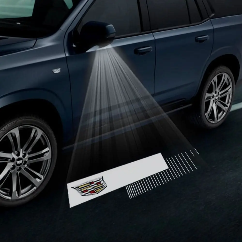 Cadillac Iq Premium Side Wing Mirror Puddle Lights Multiple Designs 2025-2026 1