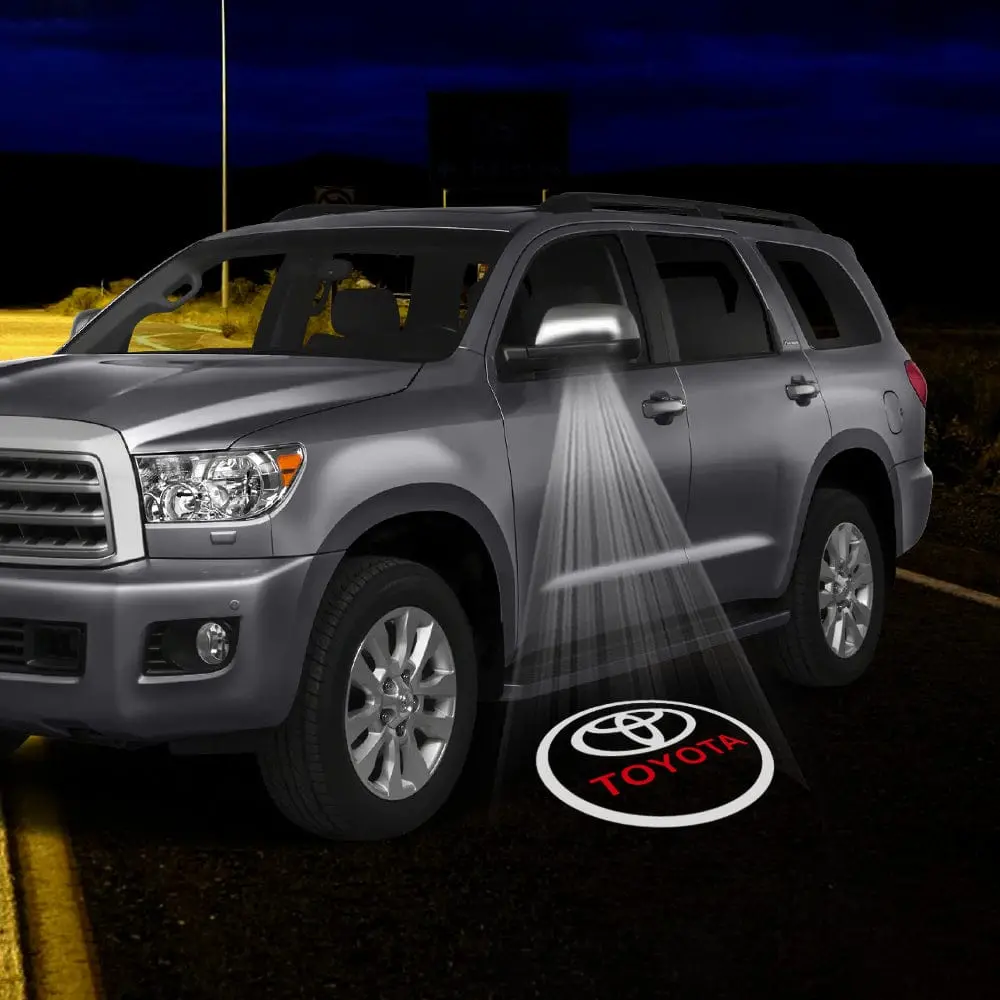 Toyota Sequoia 2Nd Gen Platinum Premium Side Wing Mirror Puddle Lights Multiple Designs 2008-2022 1