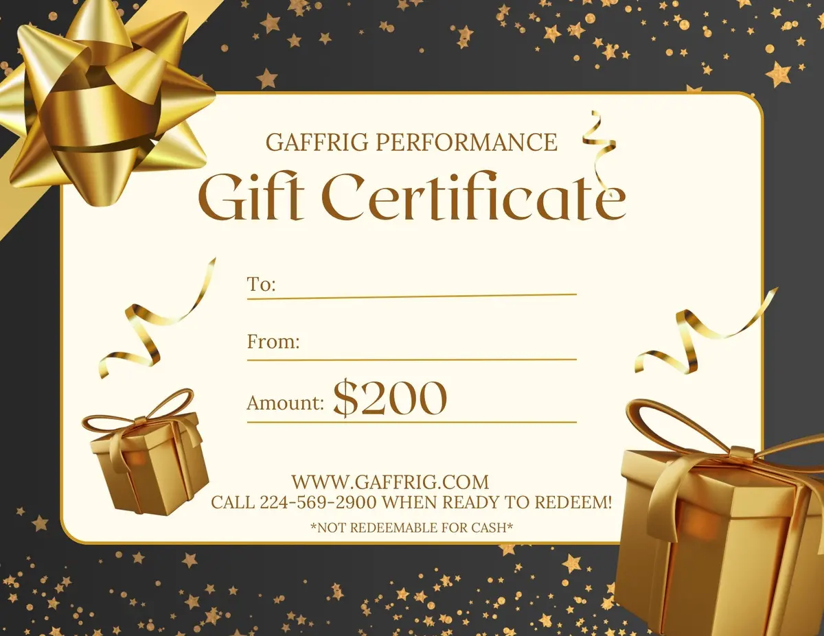 Gaffrig Performance $200.00 Gift Certificate 1