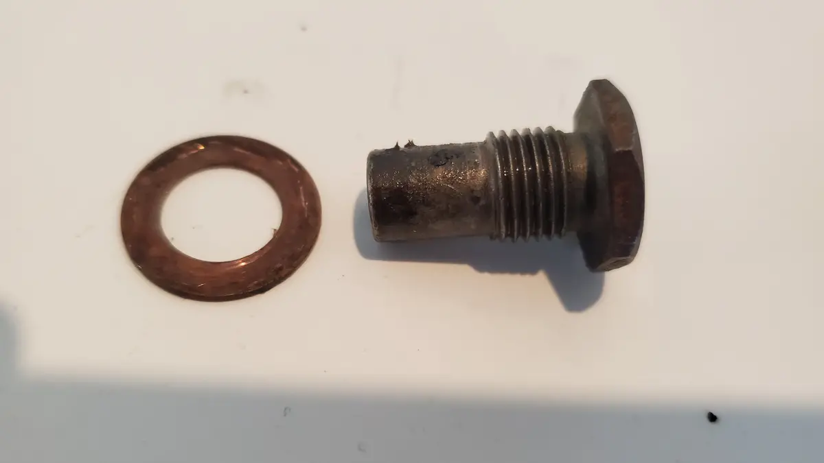 Transmission Control Shaft Damper Plug, Used With Used Copper Washer 1
