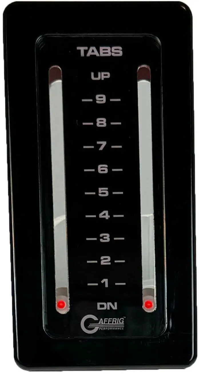 Gaffrig Part #213 Mechanical Indicator, 2 Tabs - Black Card 1