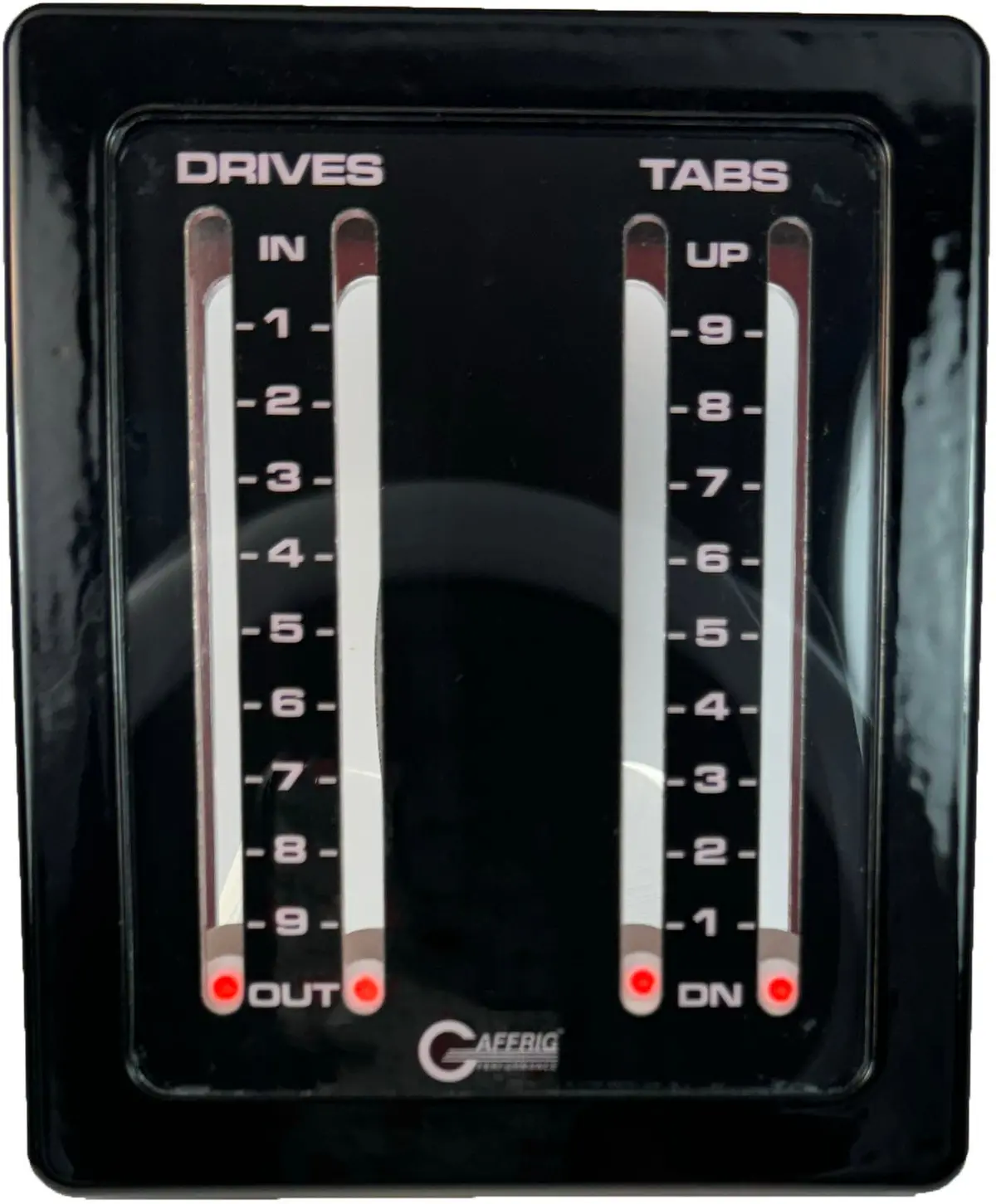 Gaffrig Model 215 Dual-Drive Mechanical Indicator with Dual Tabs and Mercury-Black Readout Card