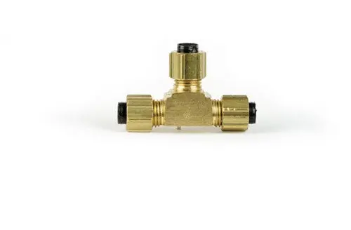 Gaffrig Part #1412 Brass T For 1/8 Inch O.D. Hose 1