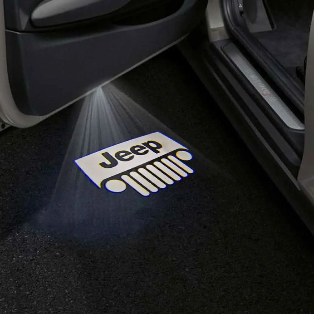 Jeep Cherokee Sport Premium Door Puddle Lights Multiple Designs 2014–2018 2