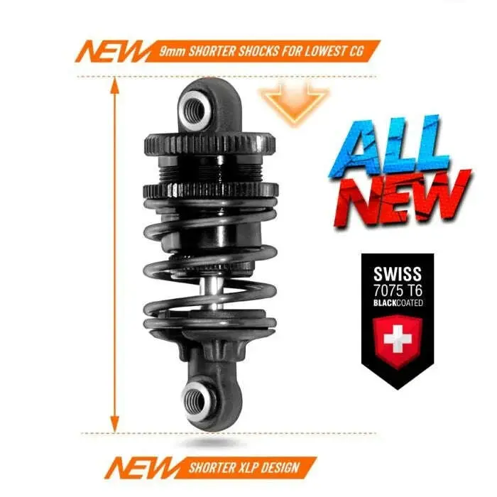 308309-K Xray Xlp Alu Shock Absorber-Set - Black (2) 1