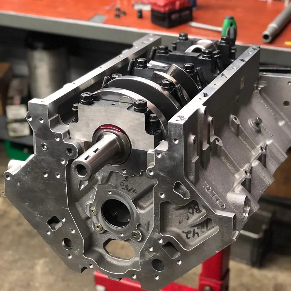 454Ci Dart Aluminum Ls Next Tall-Deck Short Block, Ls Next2 Upgrade, Callies Billet Crank And Ultra H-Beam Rods. Includes Bre's Block Honing Service 1