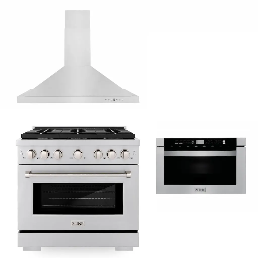 Z-Line Kitchen Packages Model 3Kp-Sgrrh36-Mw 1