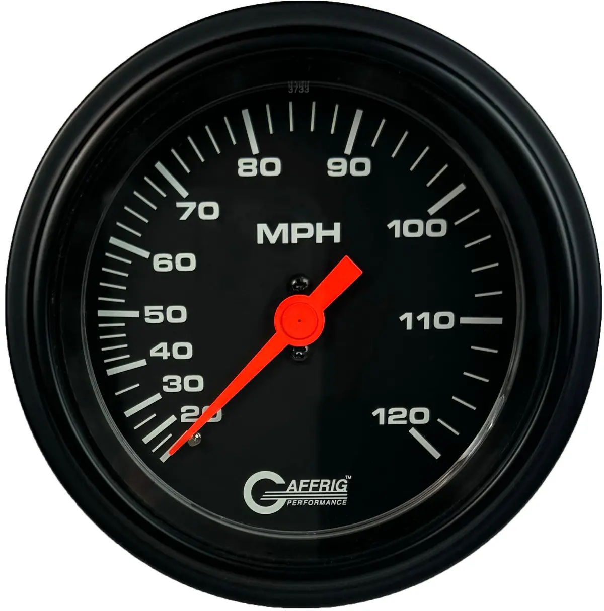 Gaffrig Part #4008 3 3/8 Inch Mechanical Dry Speedometer Marine Boat Gauge 120 Mph Black - Head Only 9
