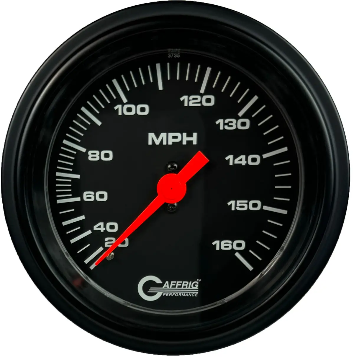 Gaffrig Part #4012 3 3/8 Inch Mechanical Dry Speedometer Marine Boat Gauge 160 Mph Black - Head Only 9