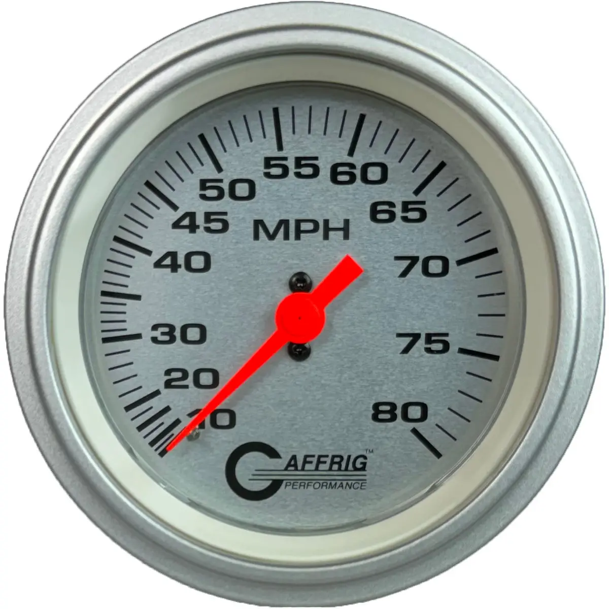 Gaffrig Part #4539 3 3/8 Inch Mechanical Dry Speedometer Marine Boat Gauge 80 Mph Kit-Platinum 19