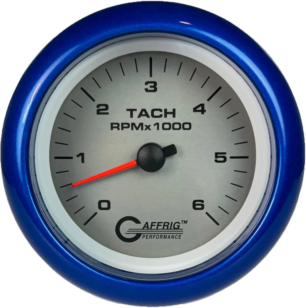 Gaffrig Part #4753 3 3/8 Inch Electric Tachometer Marine Boat Gauge 0-6000 Rpm Platinum 3