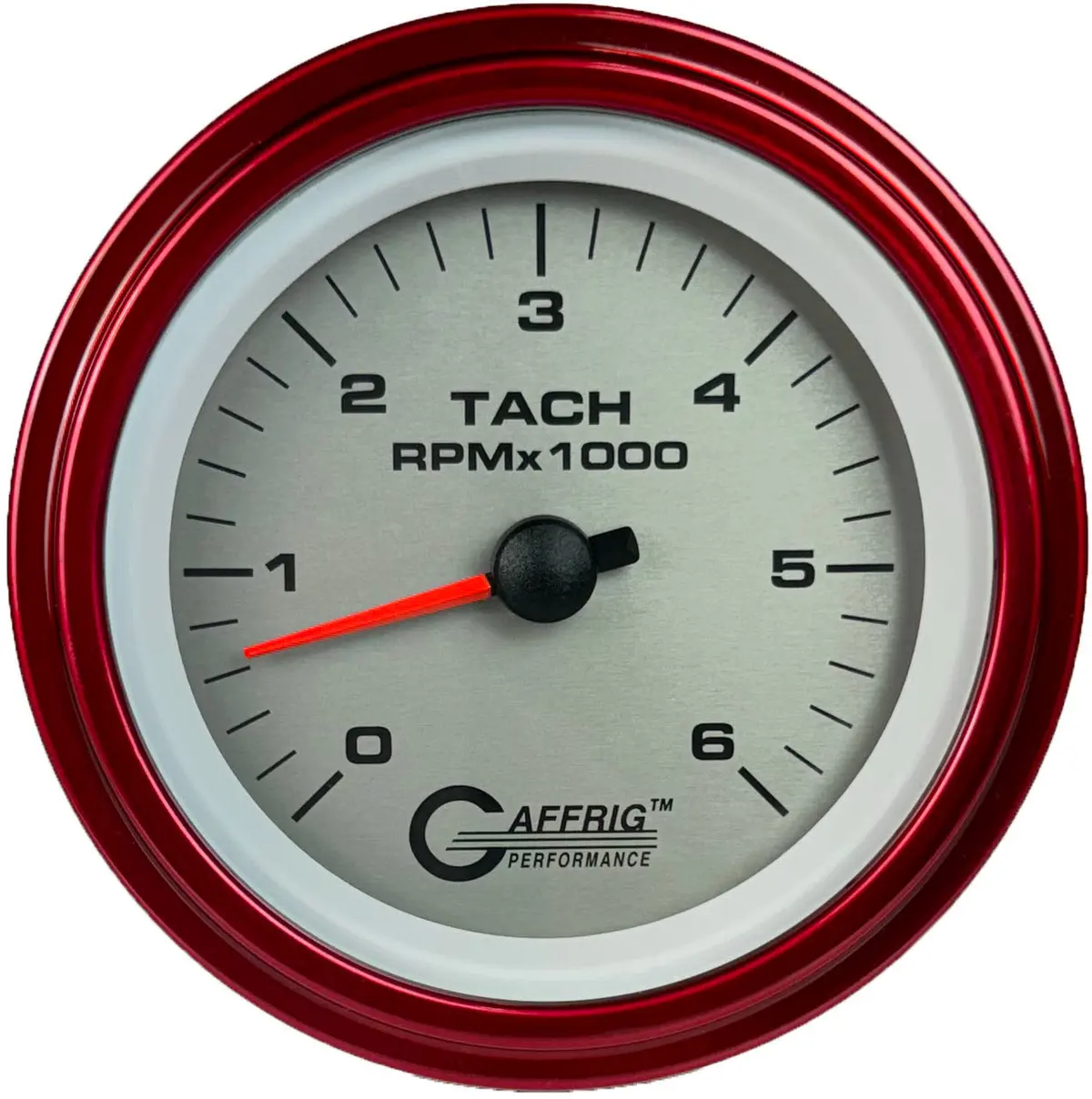 Gaffrig Part #4753 3 3/8 Inch Electric Tachometer Marine Boat Gauge 0-6000 Rpm Platinum 4