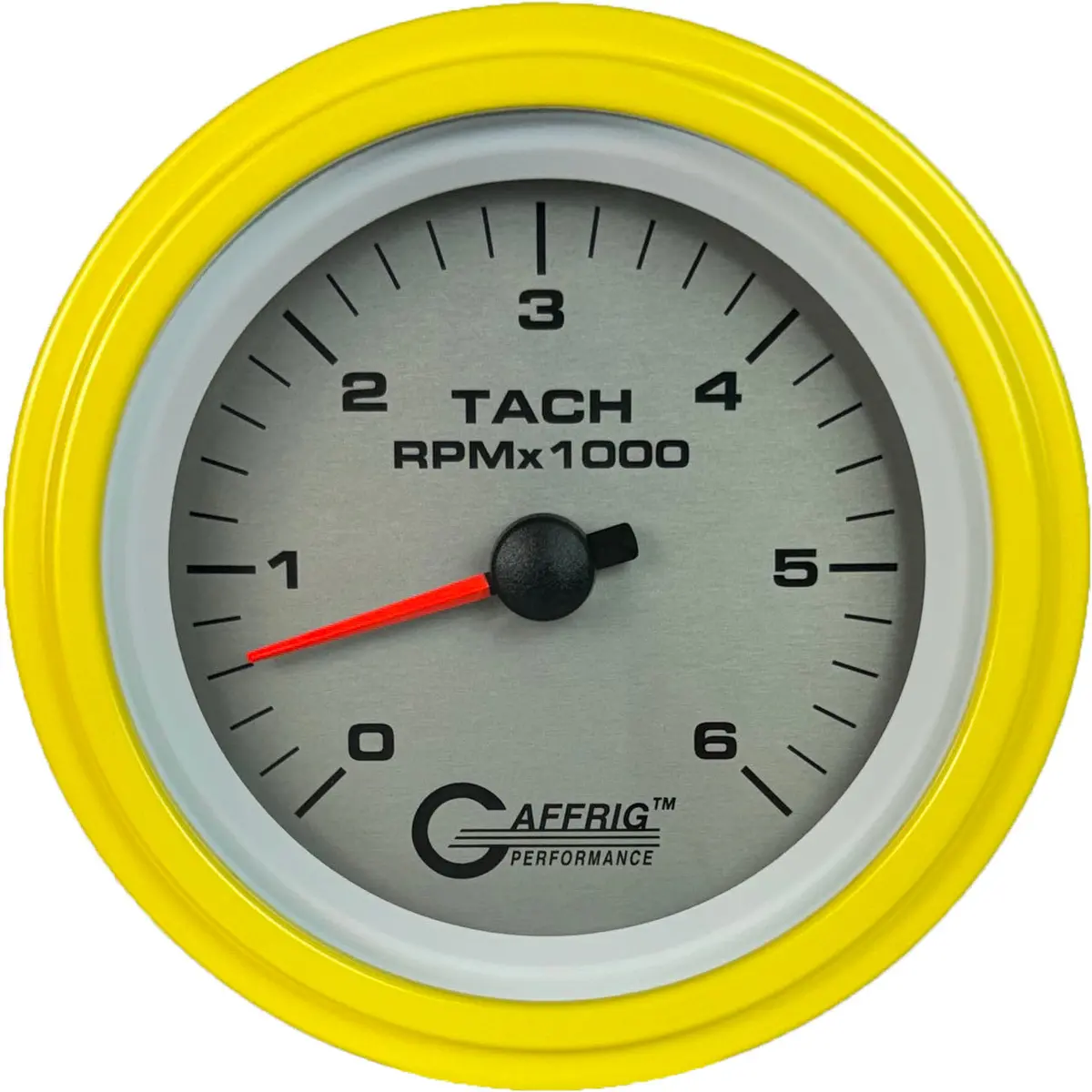 Gaffrig Part #4753 3 3/8 Inch Electric Tachometer Marine Boat Gauge 0-6000 Rpm Platinum 12