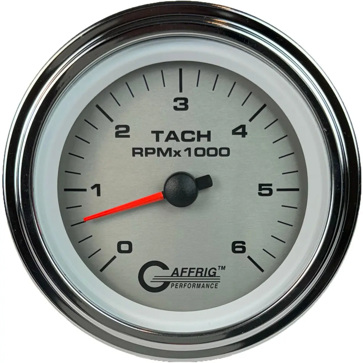 Gaffrig Part #4753 3 3/8 Inch Electric Tachometer Marine Boat Gauge 0-6000 Rpm Platinum 16