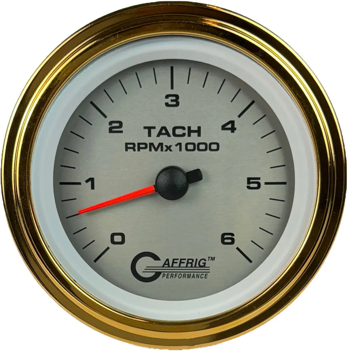 Gaffrig Part #4753 3 3/8 Inch Electric Tachometer Marine Boat Gauge 0-6000 Rpm Platinum 18