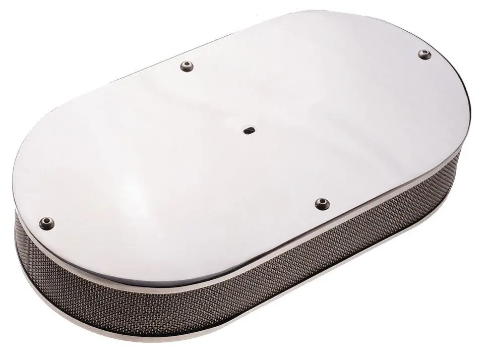 Gaffrig Part #2810 Single Oval Stainless Steel Holley/Rochester 18.75 L X 10 W X 3 T 1