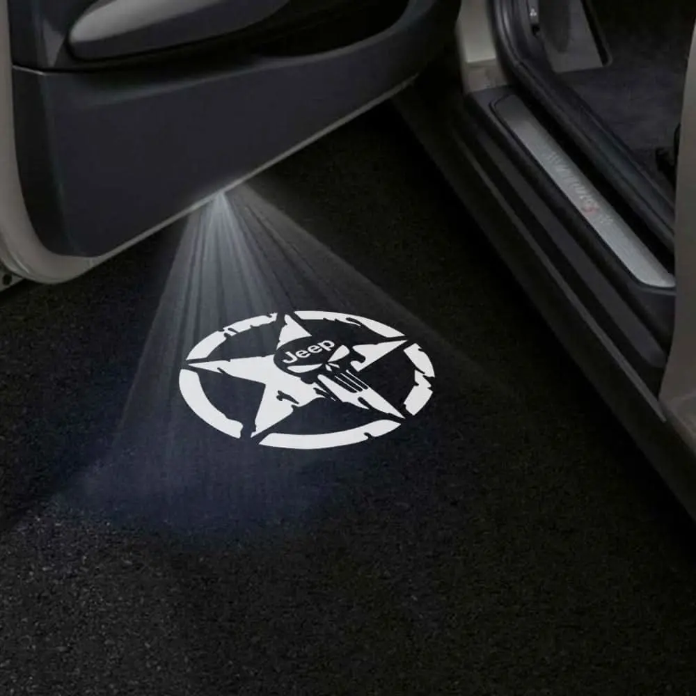 Jeep Cherokee Limited Premium Door Puddle Lights Multiple Designs 2014–2023 4