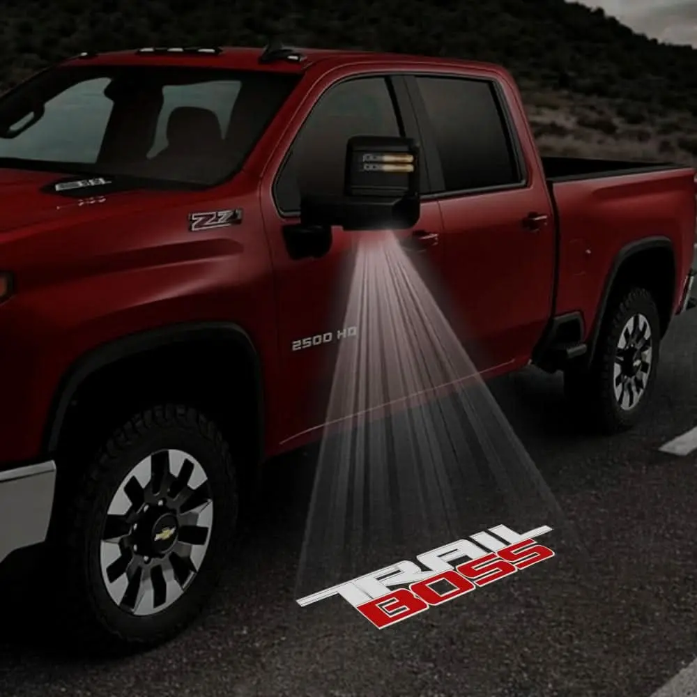 Chevrolet Cheyenne 4Th Gen Premium Side Wing Mirror Puddle Lights Multiple Designs 2015-2026 4