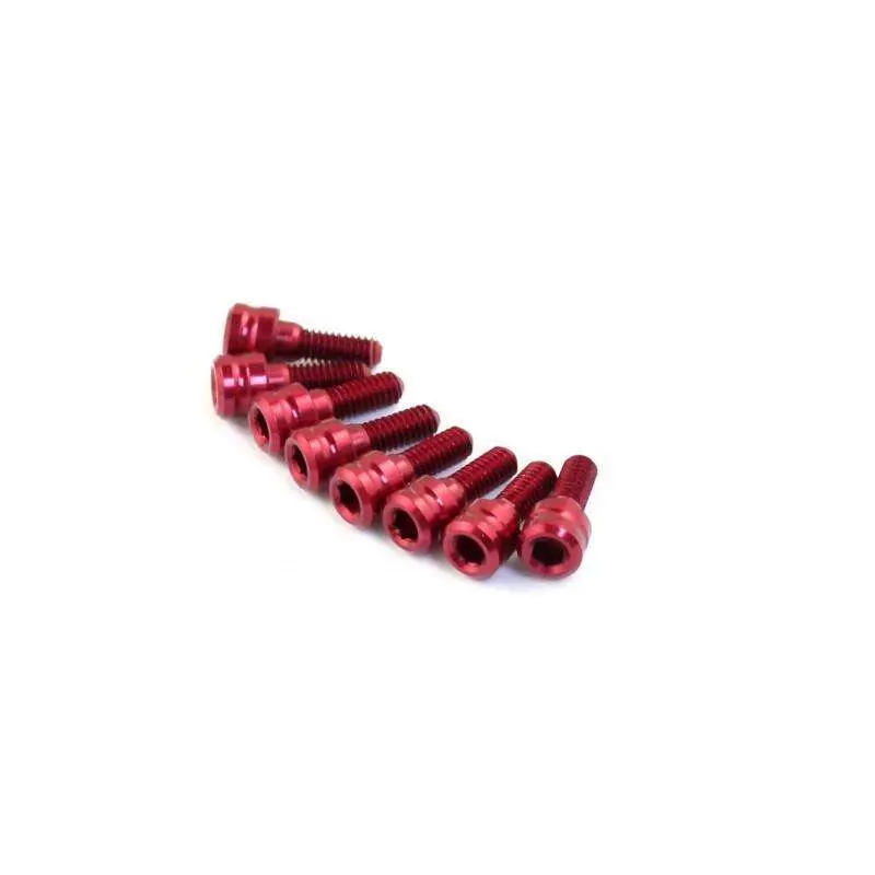 Roche M2.5X6mm Cap Head Wheel Screw, Red, 8 Pcs 1