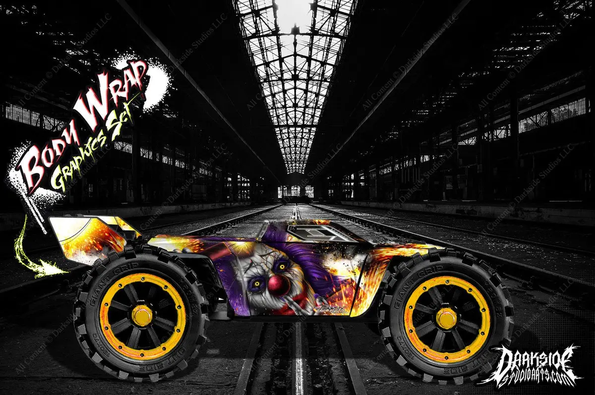 'Pyro' Themed Body Wrap Skin Kit Fits Arrma Kraton Body # Ar406050 1