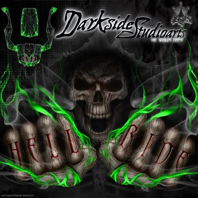 'Hell Ride' Reaper Graphics Wrap Hop Up Cecal Kit Fits Axial Wraith 1/10 Body Set # Ax04027 1