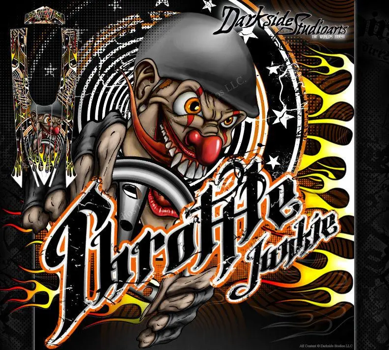 'Throttle Junkie' Graphics Skin Decal Kit Pre-Cut To Fit Traxxas Spartan Boats 1