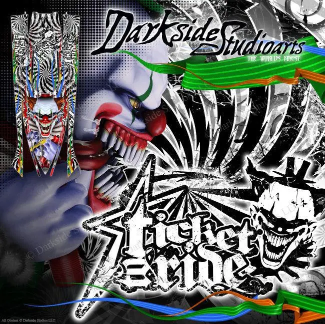 'Ticket To Ride' Graphics Skin Decal Kit Pre-Cut To Fit Traxxas Spartan Boats 1