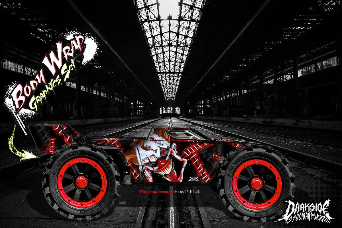 'Stiff Upper Lip' Graphics Wrap Kit Fits Arrma Kraton Body # Ar406050 1