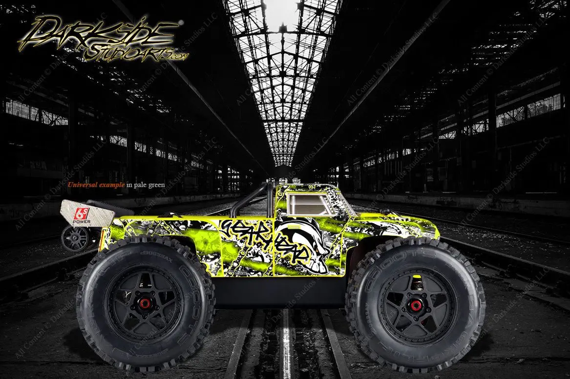 'Gear Head' Themed Body Wrap Skin Fits Arrma Outcast 1/8 Body # Ar406086 1