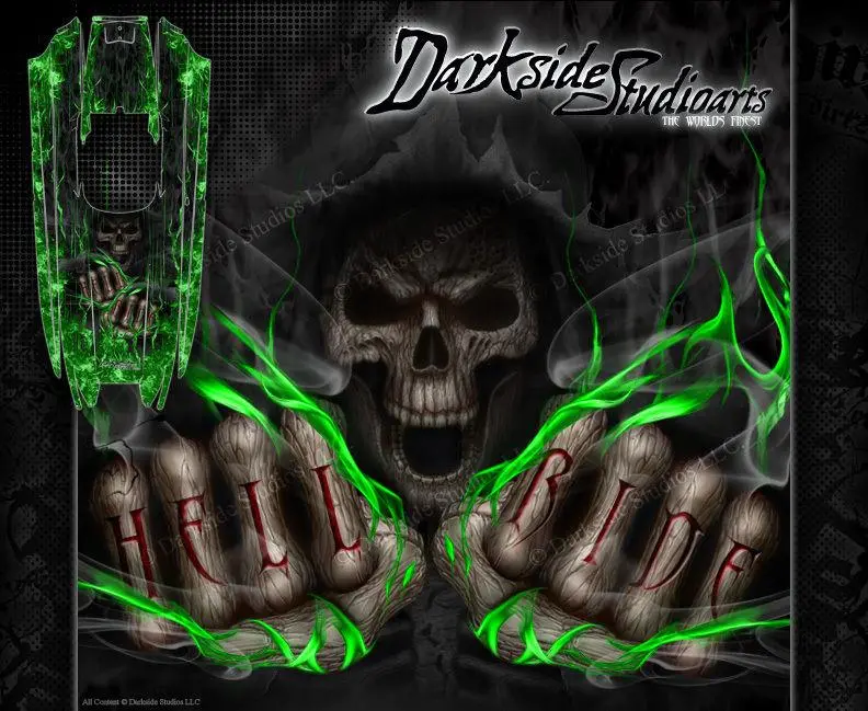 'Hell Ride' Graphics Wrap Skin Decals Fits Traxxas Dcb M41 Catamaran 1