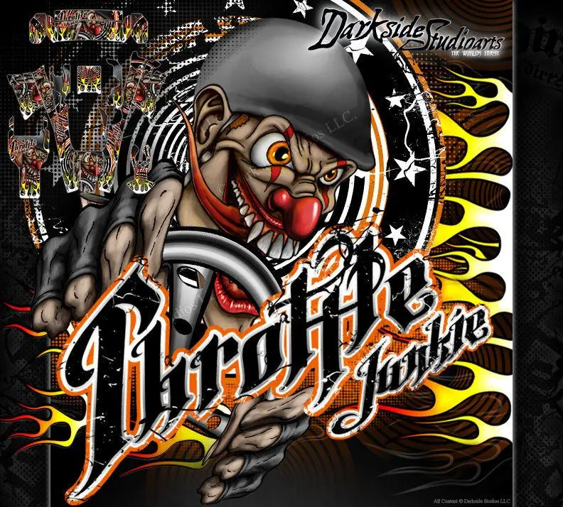 Hpi Baja 5B "Throttle Junkie" Graphics Wrap Decal Kit Fits Oem Body & Panels 1